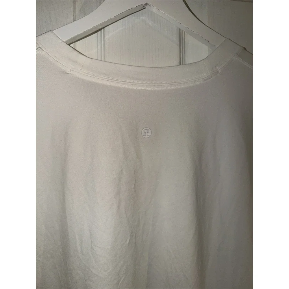 Lululemon Side Tie V-Neck Tee *Pima Cotton Size 18/20 White PLUS